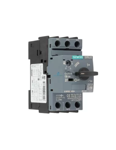 Siemens 3RV20211CA10 Guardamotor automático s0, 1.8-2.5a,vt